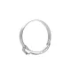 Szorító bilincs kicsi féltengelyre / 0,8x7mm átm.:18-61mm / saválló 500019s
