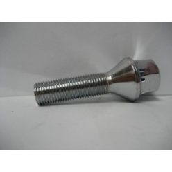   Kerékcsavar M12x1,25 mm, 34 mm hosszúságú, kúpos kialakítású, fényes króm bevonattal