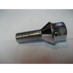 Kerékcsavar M12x1.25x24, kúpos, fényes króm bevonattal