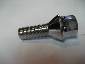 Kerékcsavar M12x1.25x24, kúpos, fényes króm bevonattal