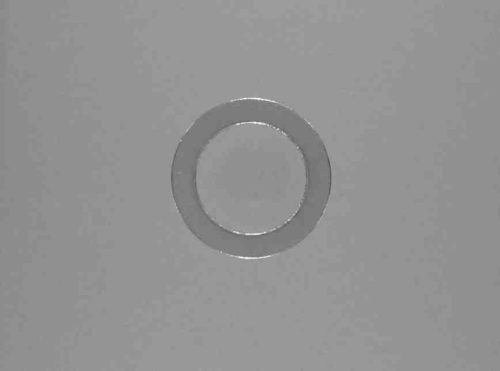 DIN 7603 szabványú alumínium tömítő alátét, 12 mm belső átmérő, 18 mm külső átmérő, 1,5 mm vastagság