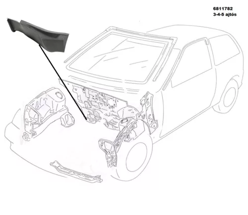 Keresztgerenda Első Jobb 6811782 Suzuki Swift II