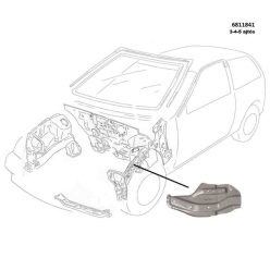   Lengőkar rögzitő- hossztartó gerenda eleje - bal - Suzuki Swift II. - Suzuki 6811841