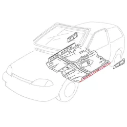 Fenéklemez javító perem - bal - 3 ajtós - 6811751