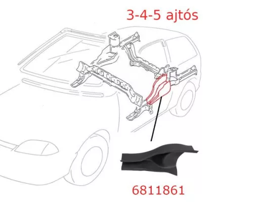 Hosszt. Gerenda Hátsó Rugótányér Fölöt Bal 6811861 Suzuki Swift II