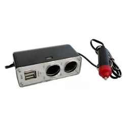 Szivargyújtó elosztó 2 aljzat + 2 USB – 42932