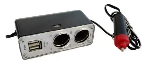 Szivargyújtó elosztó 2 aljzat + 2 USB – 42932