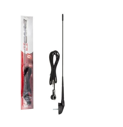 Antenna tetőre, dönthető 44cm 5mm 1,9m kábel 90540 