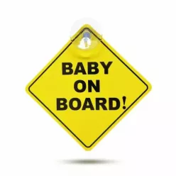   Tapadókorongos „Baby on Board” tábla 12,7×12,7 cm | 54938