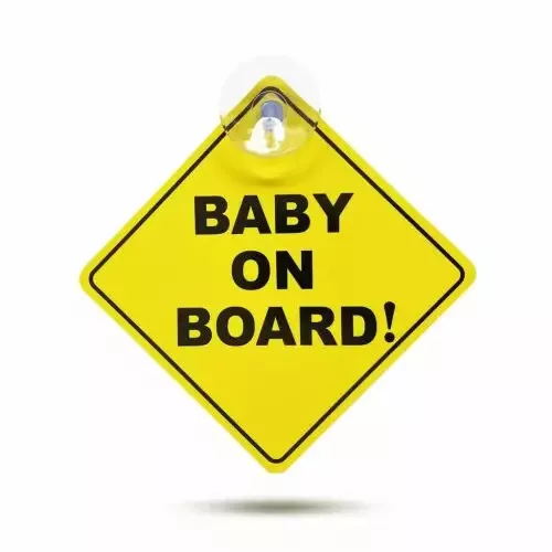 Tapadókorongos „Baby on Board” tábla 12,7×12,7 cm | 54938