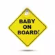 Tapadókorongos „Baby on Board” tábla 12,7×12,7 cm | 54938