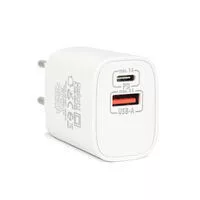 USB + Type-C PD 20W hálózati gyorstöltő fekete (55041WH)