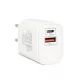 USB + Type-C PD 20W hálózati gyorstöltő fekete (55041WH)