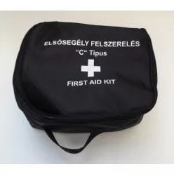   C típusú elsősegély felszerelés gyöngyvászon táskában