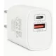 USB + Type-C PD 20W hálózati gyorstöltő fehér | Delight 55041WH