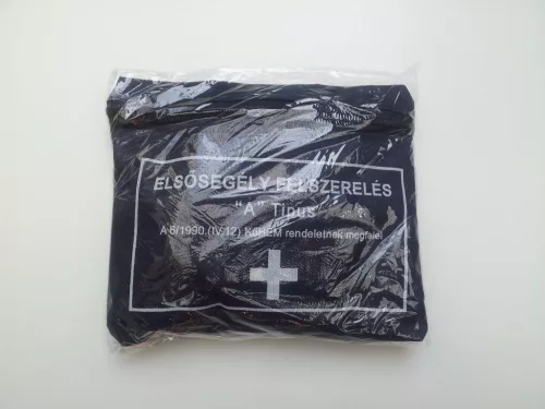 A típusú elsősegély-felszerelés motorkerékpárokhoz szerviztáskában