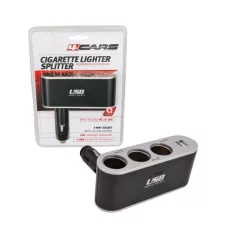 Szivargyújtó elosztó 3-as 12/24V + USB 500mA 94159