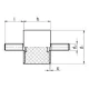 Univerzális gumibak A1 M8 D40×H40 mm, kétcsavaros (GUF 334631)
