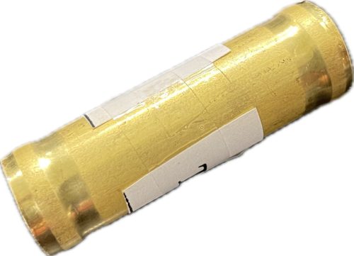 Toldócső fém 20mm átmérő egyenes réz