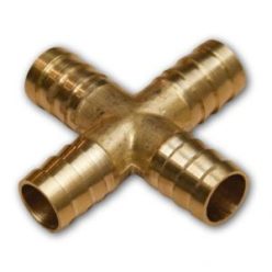 Réz "+" elágazásos toldócső, Ø6mm