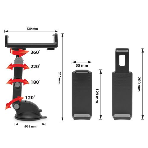 Telefontartó professional mnc fekete-ezüst 55029gy ***60db/karton !!!!!!!!!***      egyéb