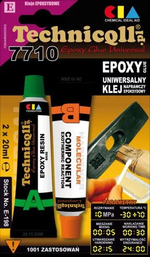 7710 Technicqll kétkomponensű extra erős epoxi ragasztó 2x20 ml