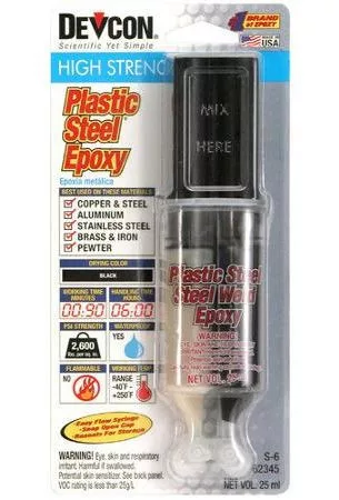 62345 Devcon Plastic Steel Epoxy S-6 Kétkomponensű Ragasztó 25 ml