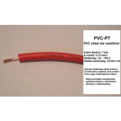 PVC-P7 rézszálas PVC gyújtókábel – piros/fekete, 7 mm