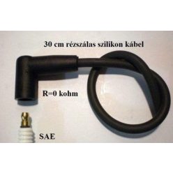   MS-2 szerelt gyújtókábel – 50 cm, szilikon szigeteléssel, 90°-os csatlakozókkal (kompatibilitás: lásd a leírásban!)