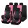 AD9549PK 9 részes 2 HELYEN osztható univerzális üléshuzat szett - Légzsákos - pink-fekete