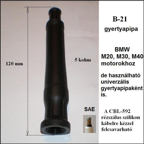 Gyertyapipa egyenes gumis hosszú                  elektromos     