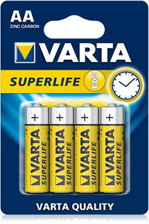 VARTA Superlife AA szén-cink ceruzaelem, 1,5V, 4 db/csomag