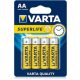 Elem varta superlife  sárga  aa  ceruza   4db  super heavy duty  elektromos