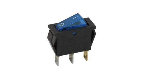 Kapcsoló – billenő – visszajelzős – kék (09050ke) – 16A, 250V AC