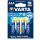 VARTA Longlife Power AAA alkáli mikroelem, 1,5V, 4 db/csomag