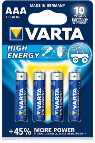 VARTA Longlife Power AAA alkáli mikroelem, 1,5V, 4 db/csomag