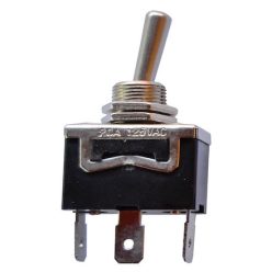 Kétállású fém karos kapcsoló, 12 mm átmérőjű