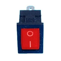 Világítós szögletes billenőkapcsoló, kicsi, piros, 12V