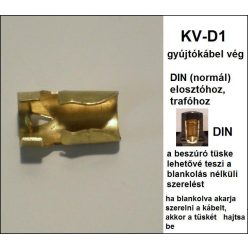   Gyújtáskábelvég elosztóhoz/trafóhoz KV-D1, réz színű