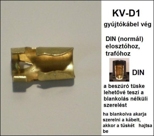 Gyújtáskábelvég elosztóhoz/trafóhoz KV-D1, réz színű