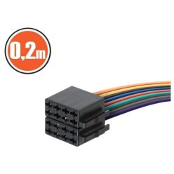 ISO csatlakozó aljzat (anya) vezetékkel, 0,2 m