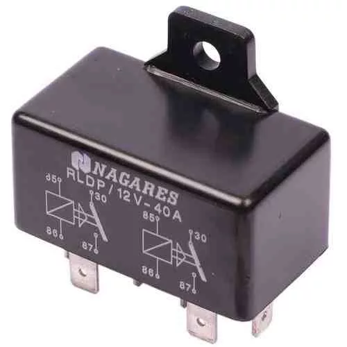 Nagares RLD/P-12 Dupla Relé, 12V, 2x40A