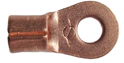 Vörösréz kábelsaru 6 mm furatátmérővel, 16 mm² vezetékhez – 25 db/csomag (000895)