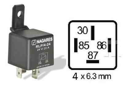 Relé nagares 4 lábú   rlp/4-24  24v/22a    mr 57       elektromos