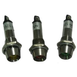 LED-es ellenőrző lámpa, 12V/24V, piros