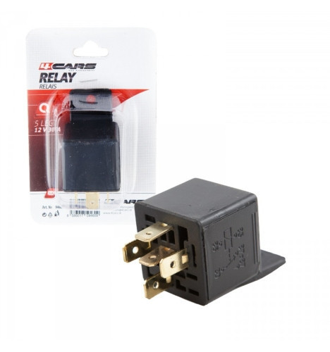 4Cars 5-lábú relé, 12V, 30A, füles