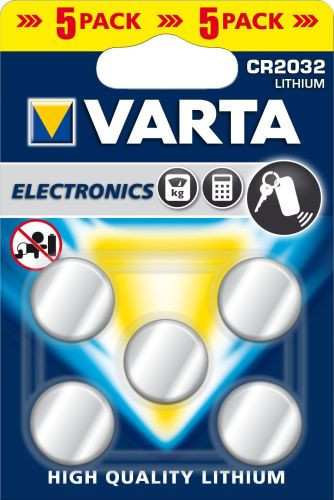 VARTA CR2032 lítium gombelem, 3V, 5 db/csomag