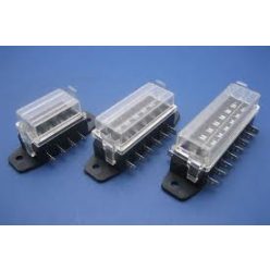   6 áramkörös késes biztosítékház oldalsó kivezetéssel