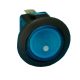 Kerek, kék LED-es billenőkapcsoló, 12V