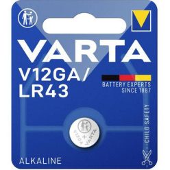 VARTA V12GA (LR43) alkáli gombelem, 1,5V